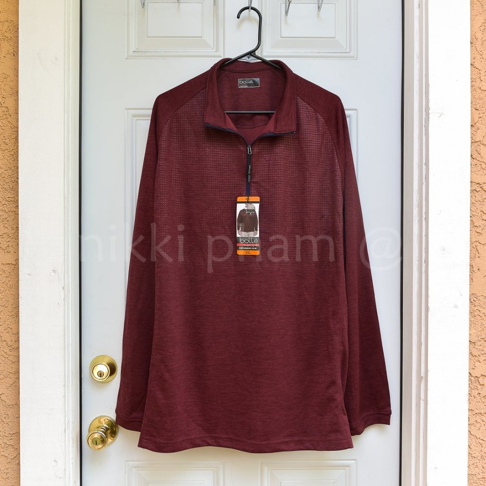 Bolle performance 1/4 zip men long sleeve in red - Picture 2 of 7